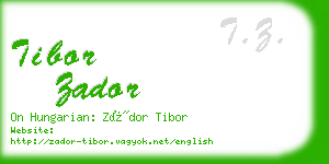 tibor zador business card